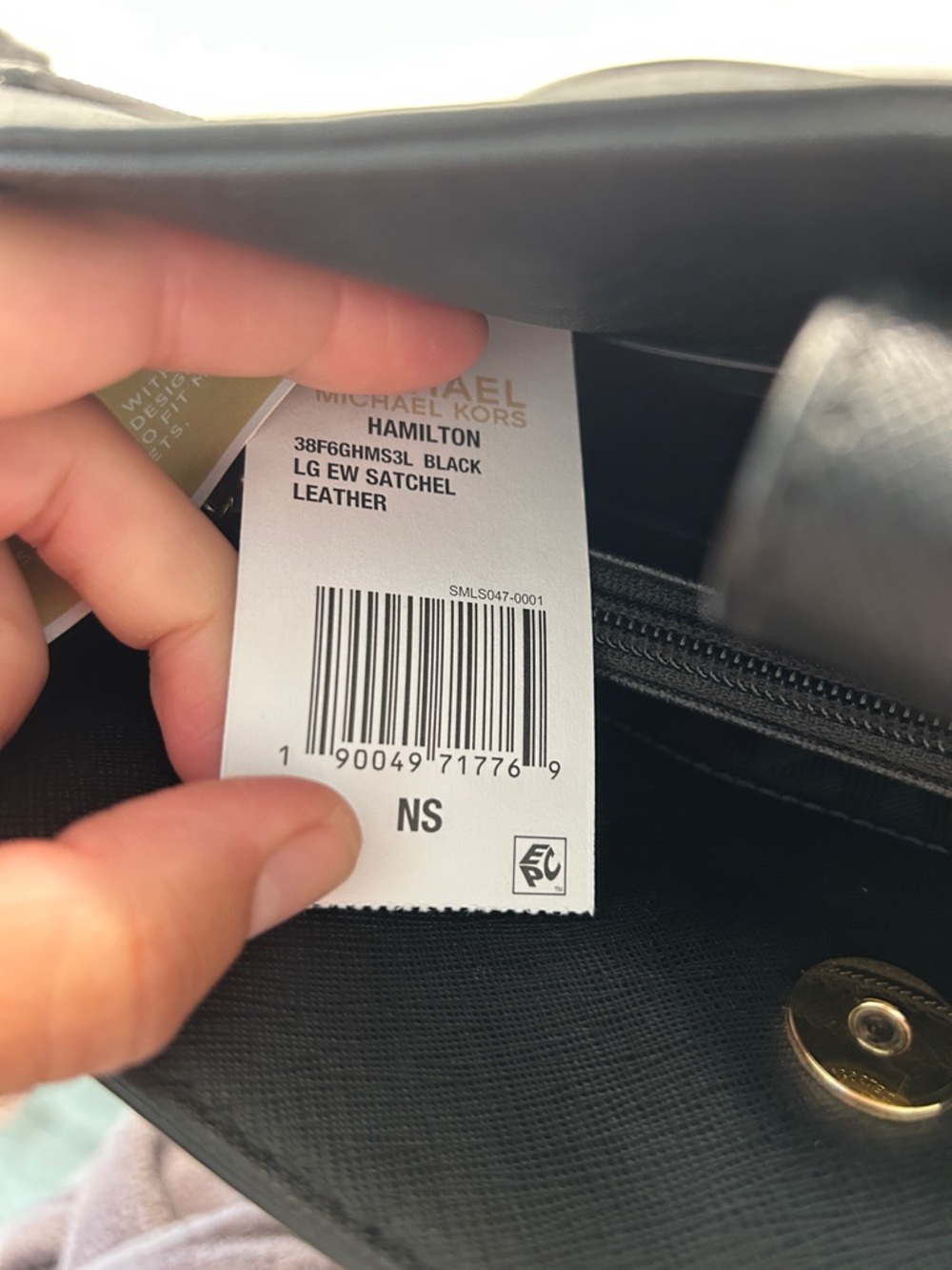 Michael Kors Hamilton Traveler Black Leather Top Zip MD Messenger tags attached - Picture 14 of 14